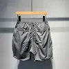 Shorts masculinos shorts masculinos coreano moda saco malha patch trabalho corda calças de perna reta 2023 verão novo totalmente combinado calças casuais shorts masculinos j240322