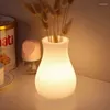 Bordslampor 16 färger personlighet kreativ atmosfär dekoration nattljus bukett vardagsrum plast led blomma arrangemang lampa