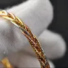 925 Sterling Silver Italian Handmade 5Strand 36mm Braided Link Chain Three Color Five Thread Bracelets Bangle Women Jewelry 240315