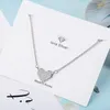 Pendants 925 Sterling Silver Women's LOVE Zircon Heart Necklaces Female Party Fashion Jewelry Accesories Items Jewellery