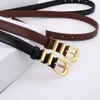 Top quality thin designer belts leather mens womens vintage belt plated gold square round buckle waistbands womens luxury belt trendy fa0108 E4