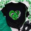 T-shirt femme St. Patricks Day vert imprimé T-shirt femme manches courtes col rond ample T-shirt femme haut 240322