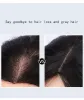 Piece Talang Women Short Straight Hair Topper med Bangs 3 klipp i hårstycke Maskin Made Weft Base Wig Brown Natural Color