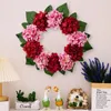 Decorative Flowers Spring Summer Wreaths Decor Hanging Artificial Wreath For House Front Door All Seasons Floral