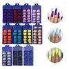 Unghie finte 100 pezzi di caramelle colorate punte copertura completa lunga ballerina nail art strumenti di estensione per manicure in acrilico francese