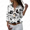 Женские блузки с принтом, повседневные модные темпераментные топы, женский дизайн 2024 года