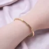 Bracelet manchette en acier inoxydable Bracelets pour femme couleur or/argent bambou ovale rond charme vigne empilage bijoux en gros