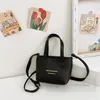 Children letter printed handbags fashion tote bag for kids PU leather messenger bags girls square one-shoulder bag Z7292