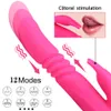 Modes vibrateurs 12 * 4 vibrateur clitoridien femelle tourne à 360 degrés pour chauffer double vibration vagin stimulation jouets sexuels pour femmes 2024