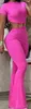 여름 여자 Long Jumpsuits 우아한 섹시한 O- 링 장식 컷 아웃 짧은 슬리브 점프 슈트 패션 캐주얼 S240321