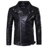 Mens Leather Faux Wholesale- Manvelous Giacca da uomo Moda Casual Manica lunga Risvolto Solido Cappotto spesso Nero Rosso Colore Slim Pelle scamosciata Drop De Oticd