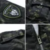 Mäns spårningsdräkter Bomber Camouflage Man Combat Uniform Training Snabbtorkning Elastisk militäruppsättning Male Sports slitstarka Multi-Pockets
