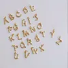 Charms 26 Letter Alphabet Initial For Pendant Gold Plated Name Handmade Diy Bracelet Jewelry Making Wholesale