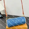 Джинсовая сумка через плечо, женские сумки, модная сумка с держателем для ручек, мини-сумка на плечо, ковбойские женские кошельки, синяя сумка через плечо, сумка в форме бочонка