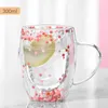 Tazze Tazza in vetro a doppia parete resistente al calore Tazza in borosilicato alto Birra Succo Caffè Tazze d'acqua Latte Bevanda