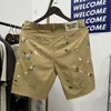 Men Women Cotton Top Quality Graffiti Sweatshort Drawstring Washed Shorts 2024ss