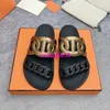 Sandalias adicionales zapatillas de cuero nariz de cerdo segundo tío zapatos pareja canción de la suela gruesa 24 ropa de salida de verano nueva con el mismo cuero genuino tiene logotipo hbitcv