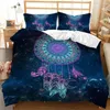 Sängkläder sätter färgglada täcke omslagsset Dream Catcher Feather Mandala Comforter med örngott för vuxna flickor sovrumsdekor