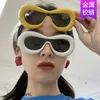 2 PCSファッションラグジュアリーデザイナー誇張Y2Kワンピースサングラスパーソナリティ2022 New Ins Candy Sunglasses Concaveサングラス女性