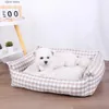 kennels pennen huisdier bed voor hond kleine bedden medium kennel kussen grote bank puppy accessoires wasbaar kattenmand warm grote honden accessoire mat Y240322