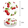 Коврики для стола Красная вишня с фруктами Белый круглый кофе Кухонные аксессуары впитывающие керамические подставки