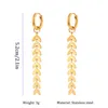 Boucles d'oreilles pendantes longues en forme de queue de poisson pour femmes, en acier inoxydable plaqué or 18 carats, bijoux hypoallergéniques, cadeaux