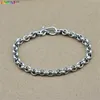 Charmarmband Bocai S925 Sterling Silver Charm Simple Fashion S-Buckle O-Chain Pure Argentum Handsträngsmycken för män och kvinnor L240322