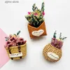 Fridge Magnets Purchase 5 Get 1 Flower Basket Frozen Magnet Immortal Flower Decoration Basket Refrigerant Magnetic Sticker Fabric Flower Home Y240322