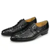 Stivali Crocodile Pattern Formale Scarpe in pelle Formale MONK MONK OXFORD MENS I Italia Moca