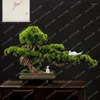 Dekorativa blommor konstgjord hälsning tall bonsai kontor dekoration hall vardagsrum och el hem dekorationer