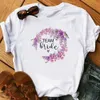 Kvinnors T-shirt Bachelorette Team Bride T-shirt Wedding Party Ulzzang T-shirt Cato Womens Short Top 240323