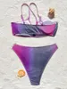 Damskie stroje kąpielowe seksowne bikini push up bandage bandage strój kąpielowy Kobiet gradient kolor na plażę na plażę kąpiel Bather Maillot de Bain