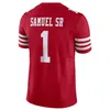 Stitched Football Jerseys 1 Deebo Samuel 2024 Red Black White Men Women Youth S-3XL Jersey