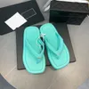 أزياء الصيف نساء شاطئ الشرائح مصممة Flip Flops Beige Black Sexy Sexy Slippers Flat Slippers عالية الجودة مع صندوق