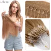 Extensions Snoilite Micro boucle Extensions de cheveux cheveux humains Micro lien 0.5g/brin Micro anneau 100 pièces kératine Capsule droite cheveux naturels