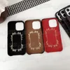 Étuis de téléphone de concepteur en cuir pour iPhone 15 Pro Max 14 13 12 11 L iPhone15 15ProMax Fashion Back Cover Luxury Mobile Shell Card Holder Pocket Case