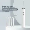 Andra apparater Electric Oral Irrigator Portable Dental Water Sprayer Tandblekning Rengöring Laddning 300 ml Löstagbar vattentank H240322
