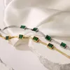 Chaînes Light Luxury 316L Collier de chaîne en acier inoxydable pour femmes filles de haute qualité cubique zircone élégant bijoux de rencontres
