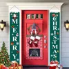 Wall Stickers Christmas Curtain Decoration Door Hanging Painting Flag Merry Decorations For Home 2024
