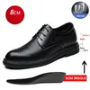 Dress Shoes Men Elevator Summer Breathable Casual Classic Business Heightening Leather 8CM 6CM Moccasins Taller Male