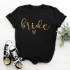 T-shirt da donna Addio al nubilato Team Bride T-shirt Wedding Party Ulzzang T-shirt Cato Womens Short Top 240323