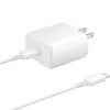 New 45W Super Fast Quick Charge PD USB-C Wall Charger Eu US Power Adatper 5A C-C Cable For Samsung S20 S22 S23 Utral Note 20