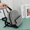 Sacs à bandoulière 2024 Mode Mini Brillant Diamant Épissage Sac À Dos Tout Match Sac Bandoulière Bureau Quotidien