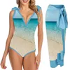 Maillots de bain pour femmes Couvertures de plage pour femmes Up Coton Sheer Maillot de bain Plafond Design 1 pièce