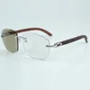 Gravierte Linse 4189706-A photochrom (braun oder grau) Mode-Sonnenschutz Arme aus natürlichem Tigerholz Sonnenbrillenglasstärke 3,0 Größe 18–135 mm