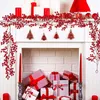 Decoratieve bloemen rood 5.9Ft Vine Christmas realistisch bordeauxrood hangend voor Kerstmis Winterjaar open haard