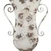 Vases 21 "Vase en métal beige en détresse décoration de la maison fleur