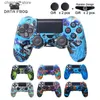 Spelkontroller Joysticks Data Frog Camo Silikon täcker hud för PlayStation 4 Controller Protector Case för Pro Slim Joystick Thumb Gripsy240322