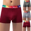 Cuecas masculinas arco-íris cinto xadrez boxer calças europa e os estados unidos grande bolsa impressa roupa interior troncos boxers adulto