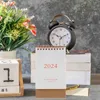 Kalender 2024 Mini Desktop Calendar Desktop Countdown Office Decoration Table Standing Paper Daily Schema årliga schema Y240322